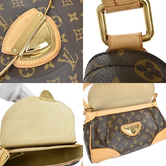 LOUIS VUITTON Logo Beverly MM Shoulder Bag Monogram Leather Brown - Picture 8 of 14